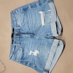 Harper, Size 27, Distressed, Denim Cuffed Shorts, Medium Wash. EUC